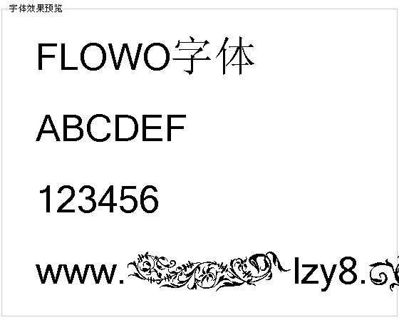 FLOWO字体