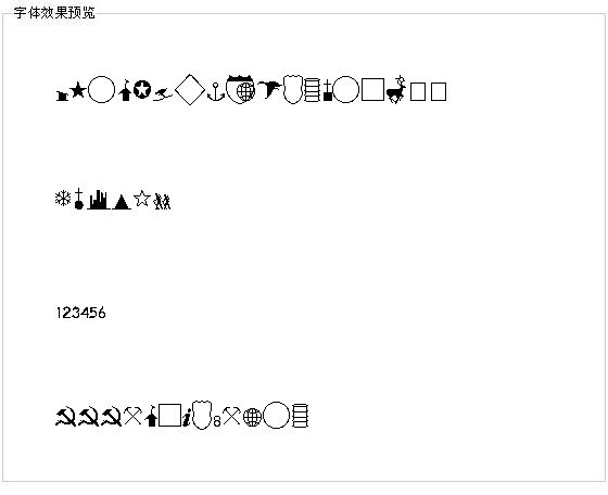 GeographicSymbols字体