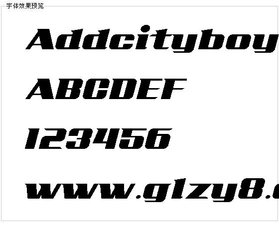 Addcityboy字体