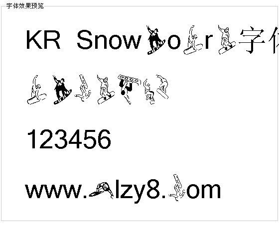 KR Snowboard字体