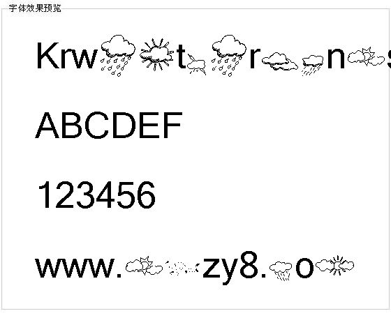 Krweatherdings字体