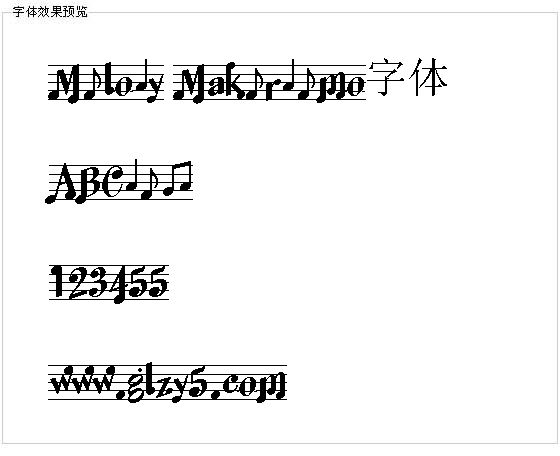 Melody MakerDemo字体