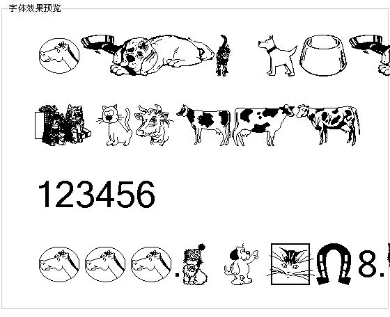 wmanimals1字体