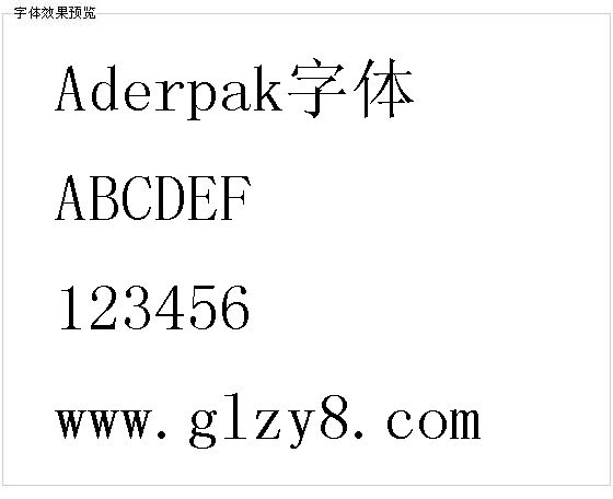 Aderpak字体