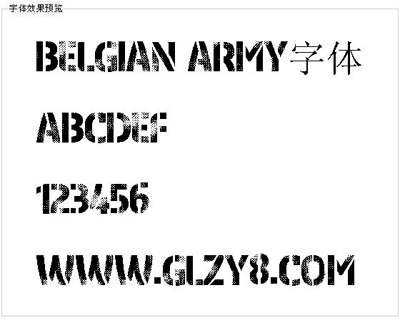 Belgian Army字体