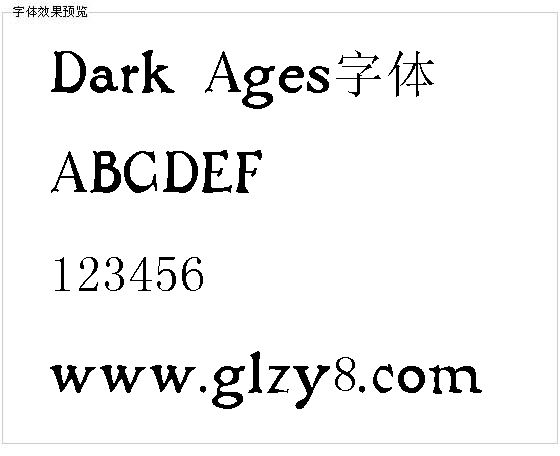 Dark Ages字体