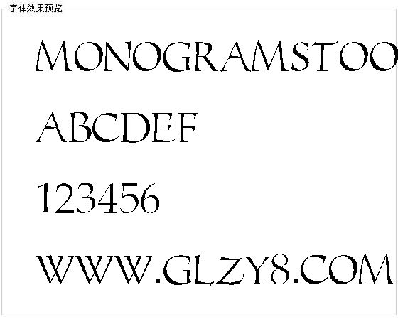 MonogramsToolbox字体