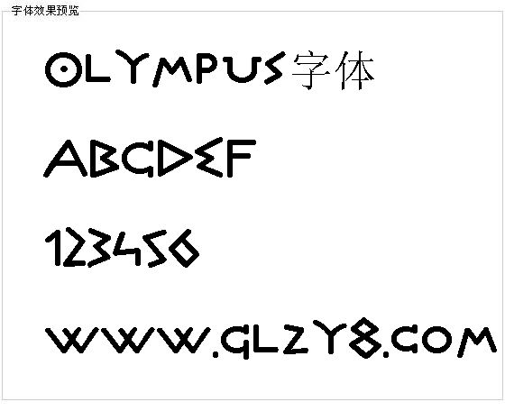 Olympus字体