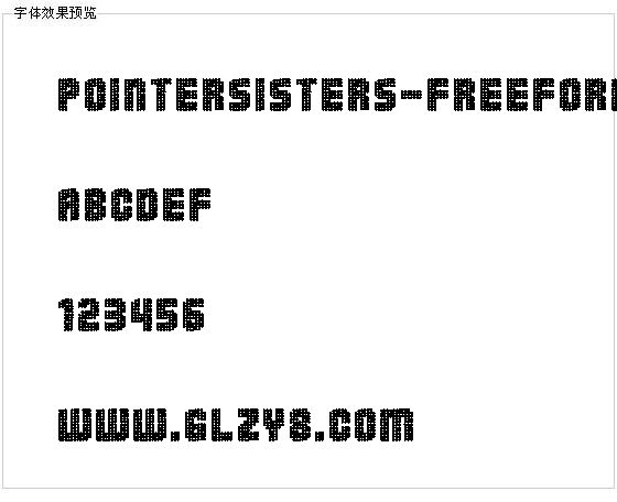 PointerSisters-Freeformed字体