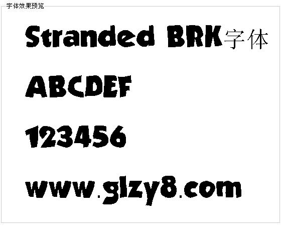 Stranded BRK字体