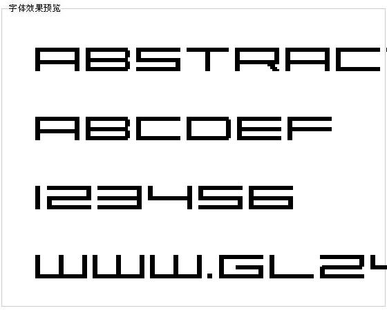 Abstract字体
