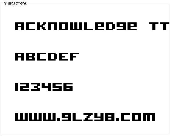 Acknowledge TT (BRK)字体
