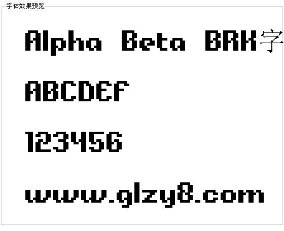 Alpha Beta BRK字体