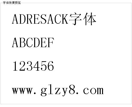 ADRESACK字体