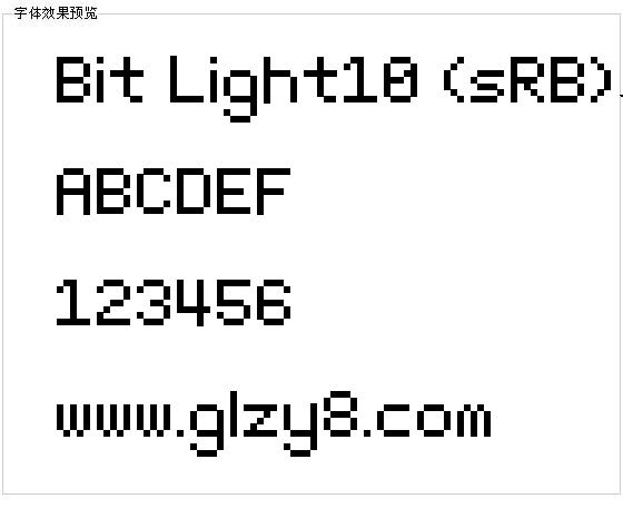 Bit Light10 (sRB)字体