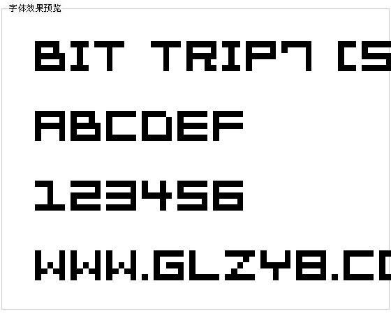 Bit Trip7 (sRB)字体