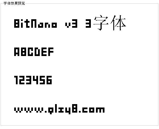 BitNano v3 3字体