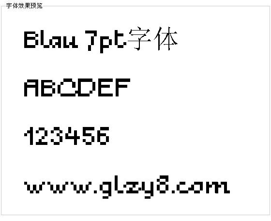 Blau 7pt字体