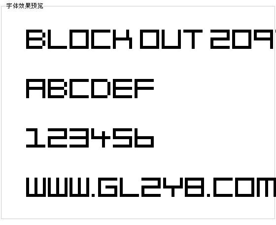 Block Out 2097字体