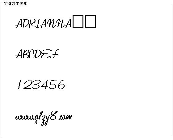 ADRIANNA字体