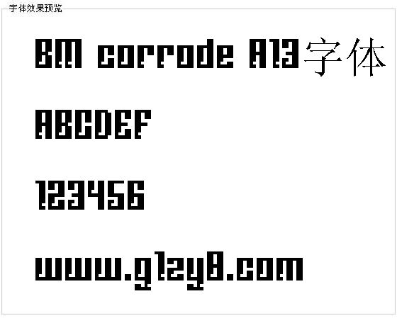 BM corrode A13字体