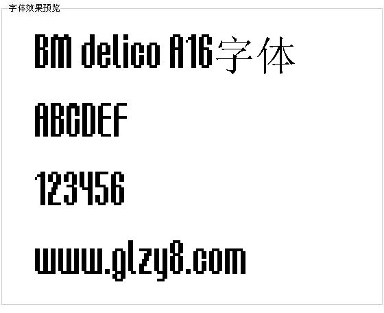 BM delico A16字体