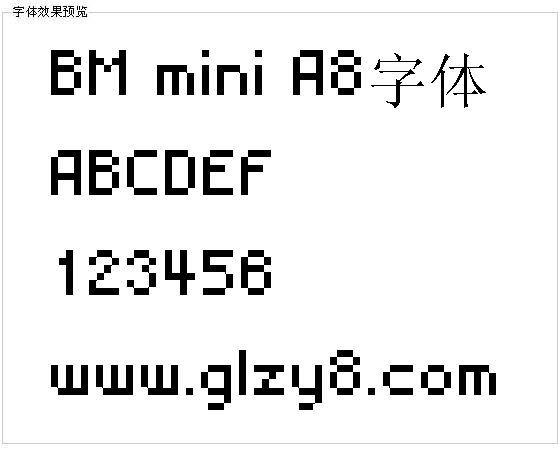 BM mini A8字体