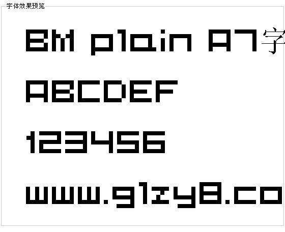 BM plain A7字体