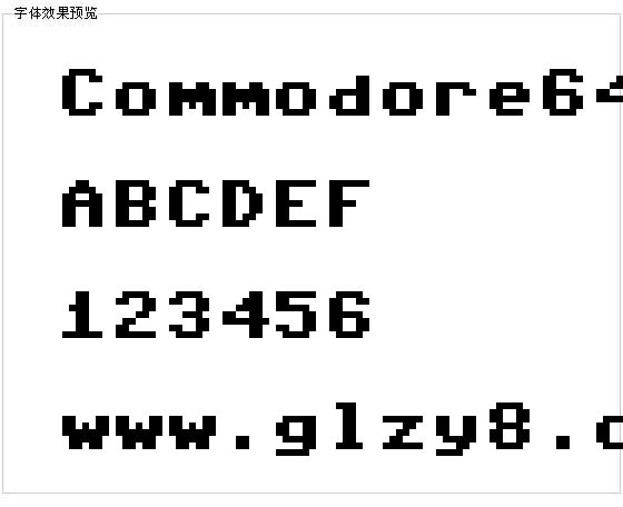 Commodore64pixele字体