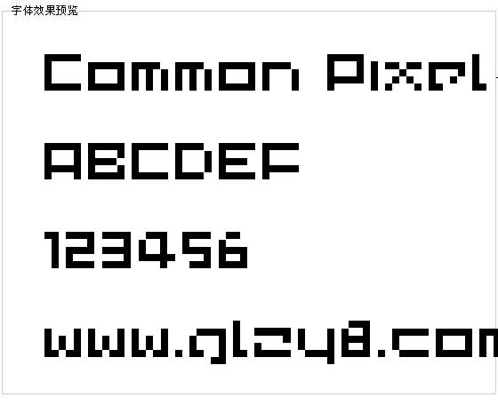 Common Pixel字体