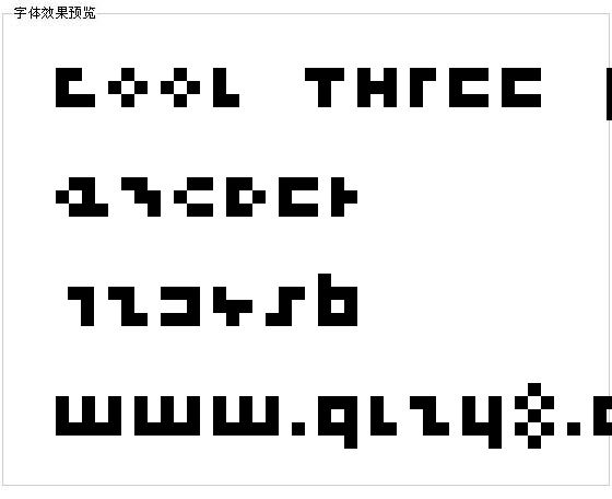 cool three pixels字体