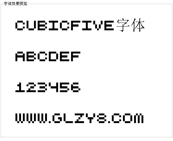 Cubicfive字体