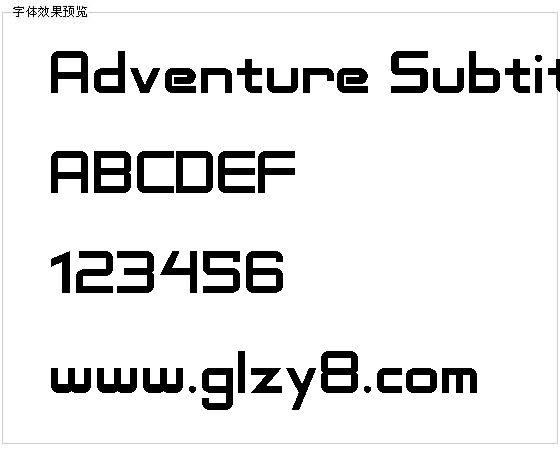 Adventure Subtitles字体