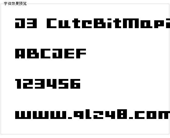 D3 CuteBitMapism TypeA字体