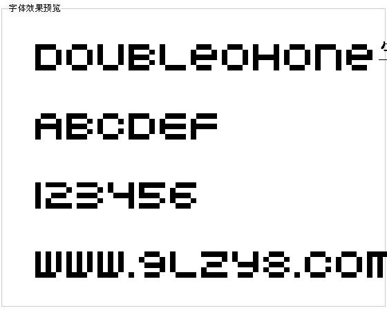 DoubleOhOne字体