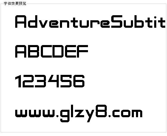 AdventureSubtitles字体