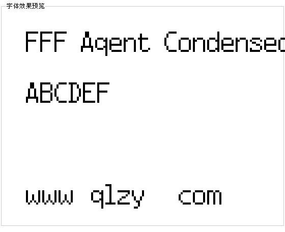 FFF Agent Condensed字体