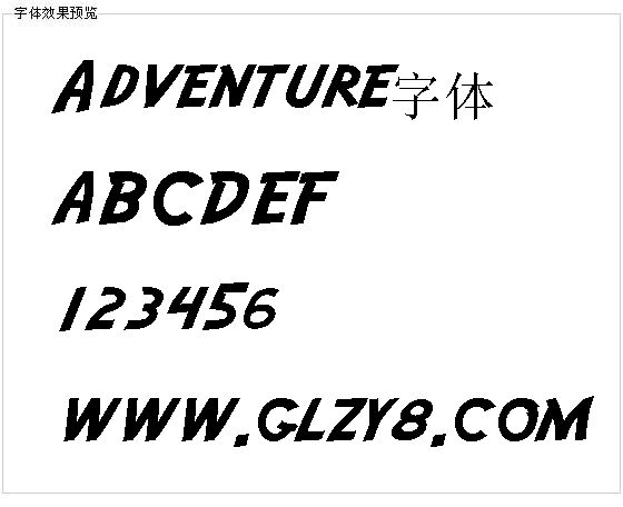 Adventure字体