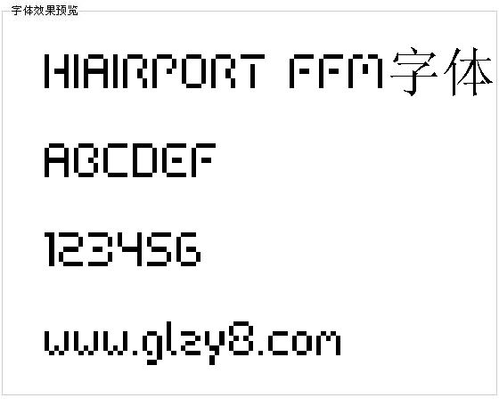 HIAIRPORT FFM字体