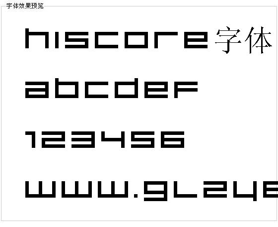 Hiscore字体