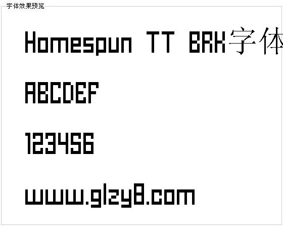 Homespun TT BRK字体