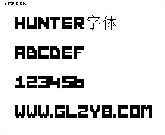 Hunter字体