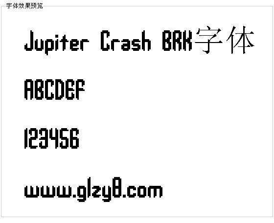 Jupiter Crash BRK字体