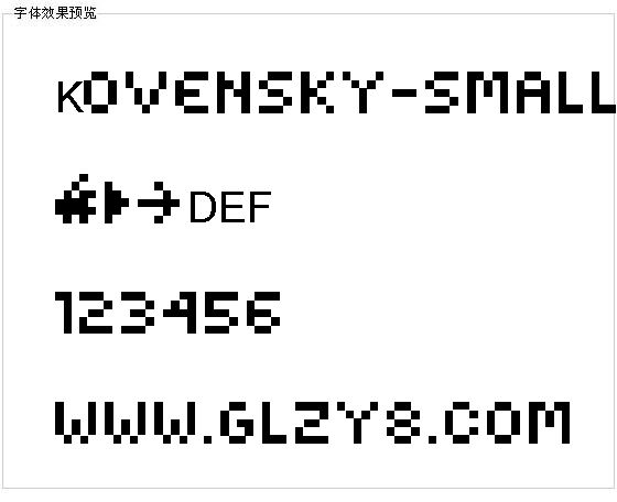 Kovensky-small字体