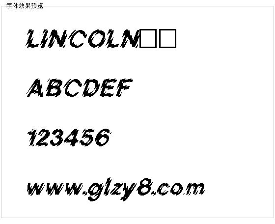 LINCOLN字体