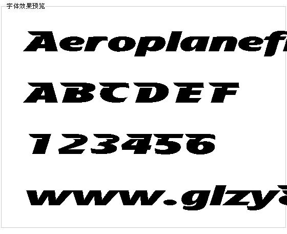 Aeroplanefhh字体