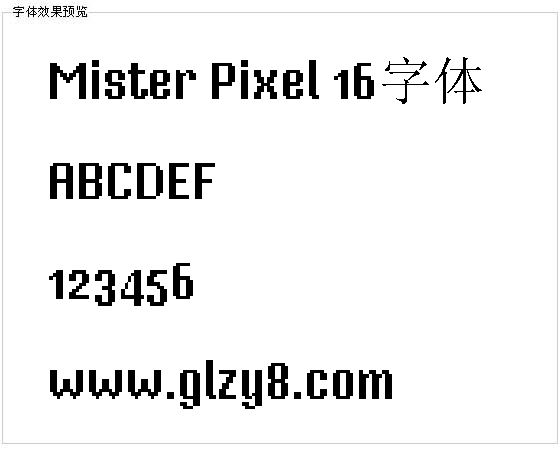 Mister Pixel 16字体