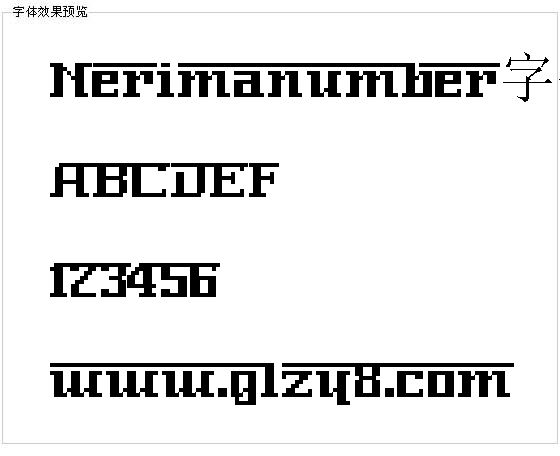 Nerimanumber字体