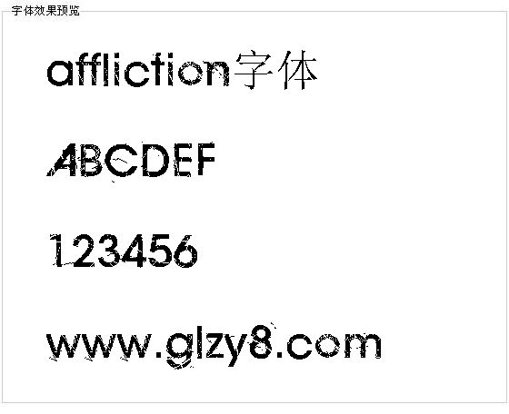 affliction字体