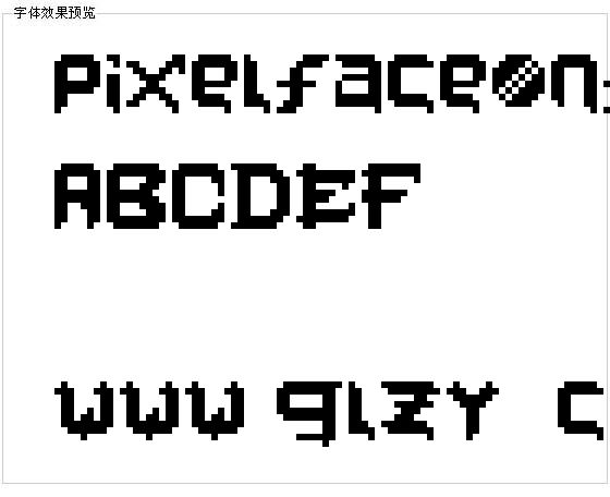 pixelfaceonfire字体